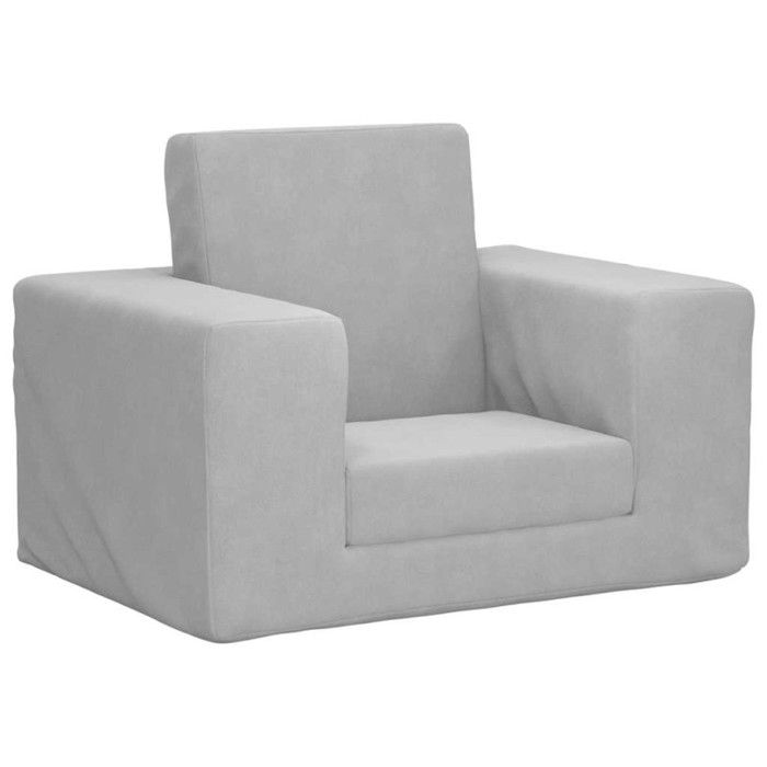 Canapé lit pour enfants Gris clair Peluche douce