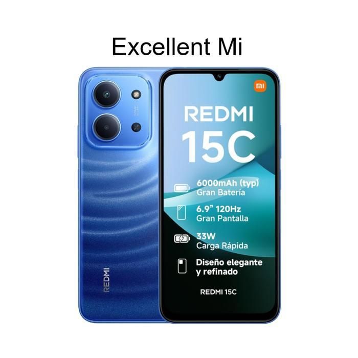 Redmi 15C 4G Smartphone de 4GO + EU Version vendu par Excellent Mi Chargeur non inclus - vue 2