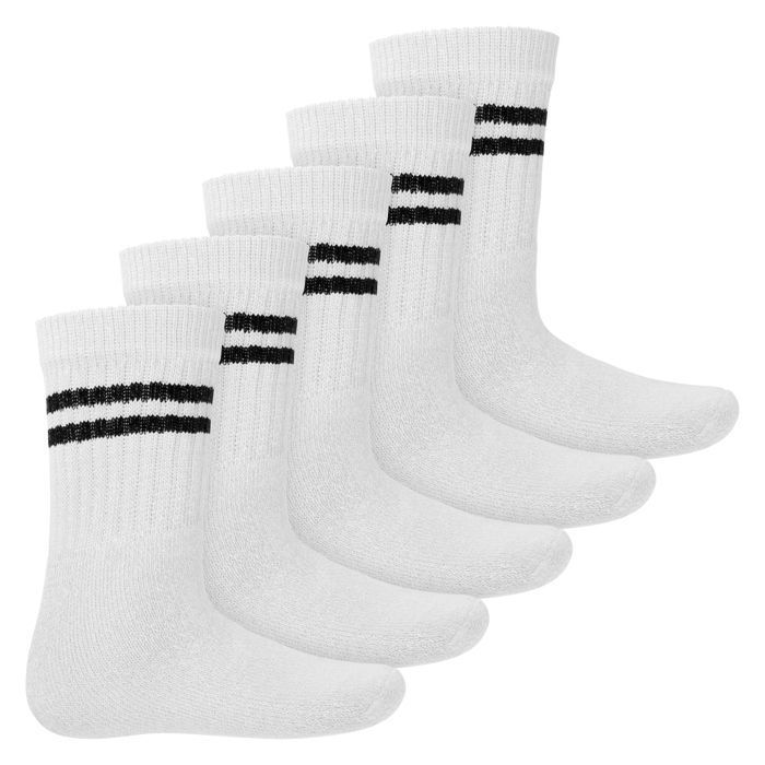 MT chaussettes de sport et de loisirs pour enfants (5 paires) - chaussettes de tennis pour filles et garçons - Blanc MT chaussettes de sport et de loisirs pour enfants (5 paires) - chaussettes de tennis pour filles et garçons - Blanc
