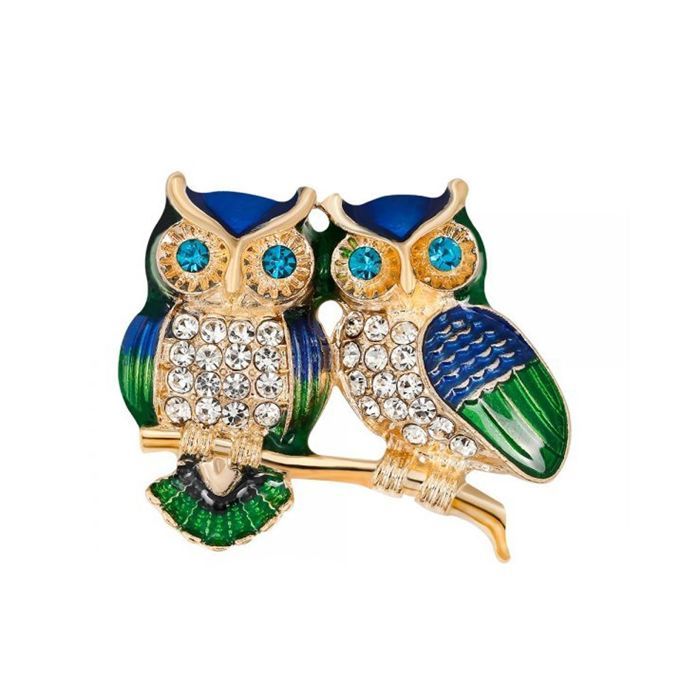 Clj Charles Le Jeune - Broche - Hiboux - - Femme - Animaux - Belle qualité de finition - Epingle - élégant - Cadeau danniversair
