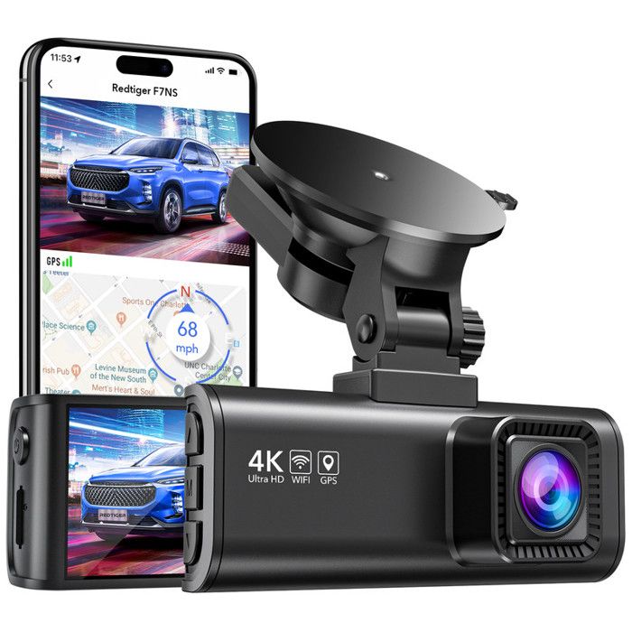 AZDOME M550 MAX Dashcam 4K Triple Caméra Avant Arrière Intérieur - WiFi GPS 64Go