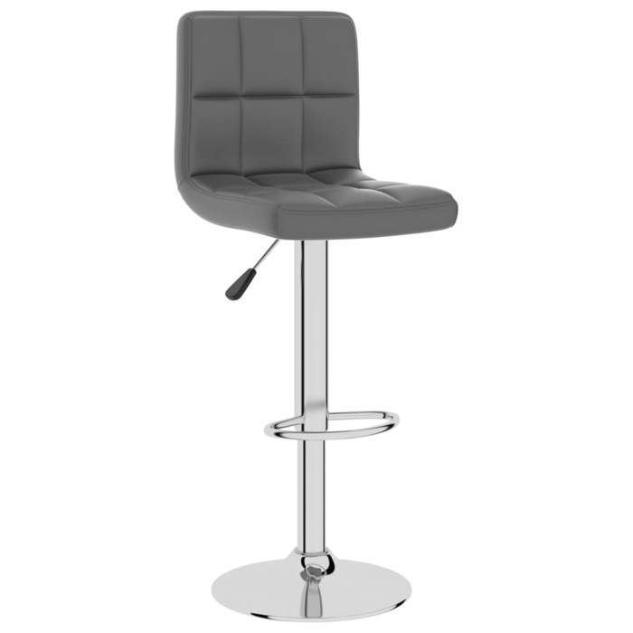 Chaise de bar en similicuir - vidaxl - Gris - 40x47x(90-111) cm - Pivotement 360° - Réglable en hauteur