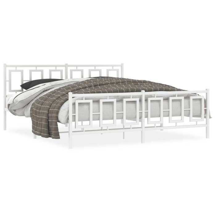 Printemps/été 2025 Structure de lit - SOLOMON - pour Adulte/enfant métal sans matelas et pied de lit blanc 180x200 cm LV11509 Printemps/été 2025 Structure de lit - SOLOMON - pour Adulte/enfant métal sans matelas et pied de lit blanc 180x200 cm LV11509