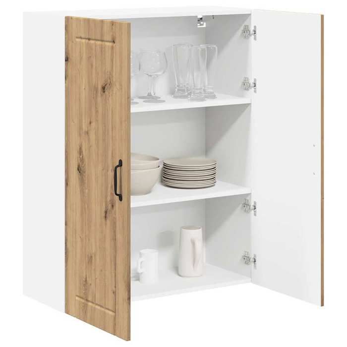 Armoire de cuisine en bois - vidaXL - Chêne artisanal - 80x31x100 cm - 2 étagères - Usage intérieur - Durable