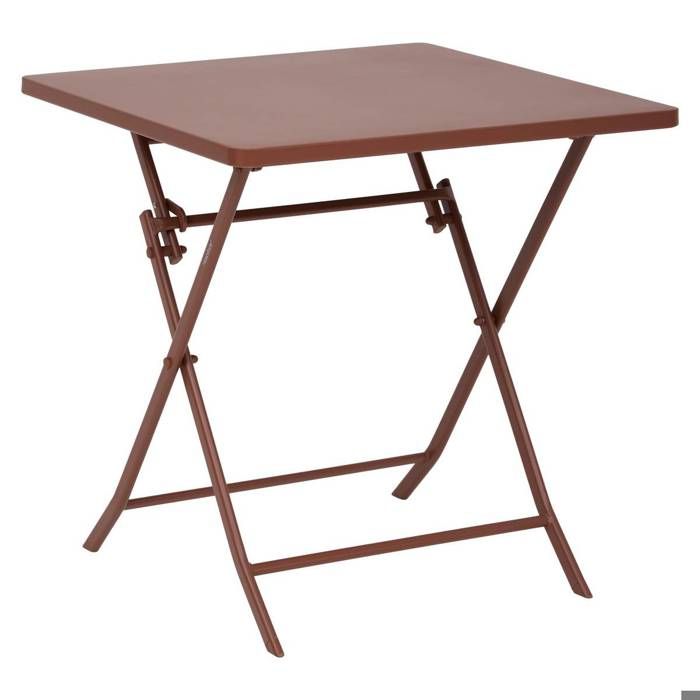 Table de jardin Greensboro 2 places pliable 70x70cm acajou - Hespéride
