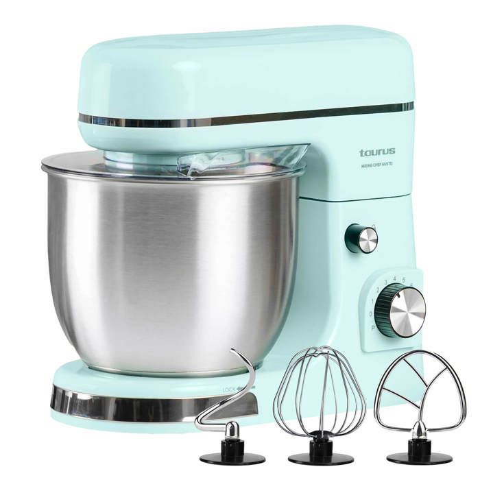 Robot Pâtissier TAURUS Mixing Chef Gusto 1300 W – Bol Inox 5L