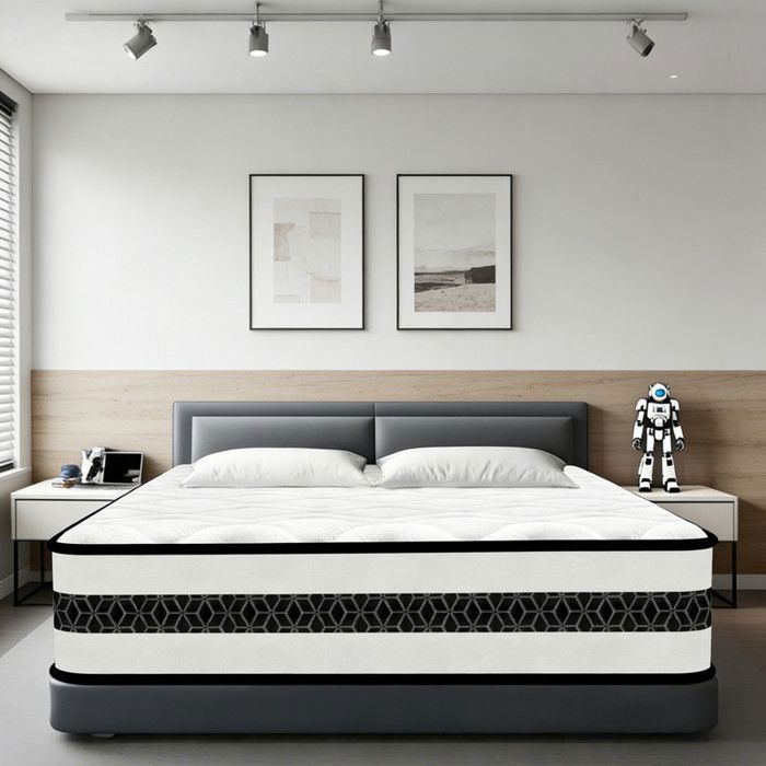 Matelas - YIDATONG - Ressorts ensachés + Mémoire de forme - 140x190 cm - Ép. 30 cm - Fermeté Moyenne H3