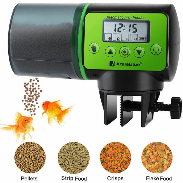 Mangeoire automatique pour poissons Distributeur de nourriture pour poissons étanche à lhumidité Minuterie intelligente à piles