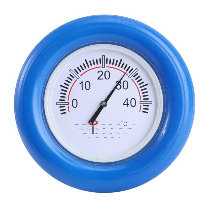 Thermomètre de piscine flottant - PZCC - Modèle standard - Bleu - Grand écran facile à lire - Plastique étanche