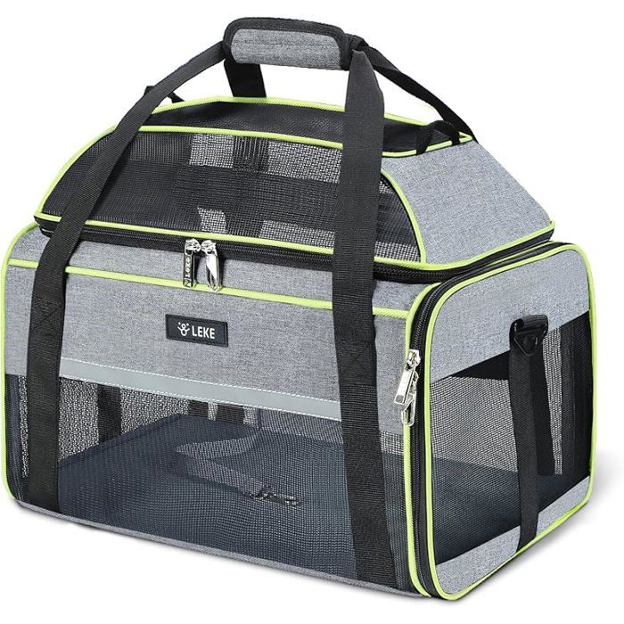 Sac de transport pour chat en avion Sac de transport pour chiens et chats Caisse de transport pour chien Gris M M SAC