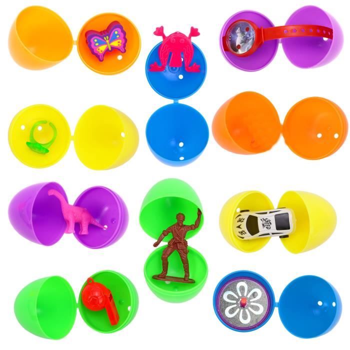 Lot De 48 œufs De Pâques Pré-remplis Avec Jouets Surprises - Chasse Aux œufs - Cadeaux Enfants - Matériau Non Toxique
