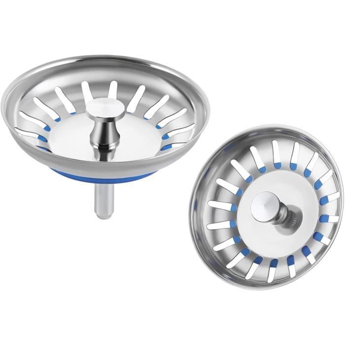 Filtres évier Cuisine En Inox – Lot De 2, Avec Poignée, 11,5 X 6,5 X 2,5 Cm, Universel Anti-blocage - 4