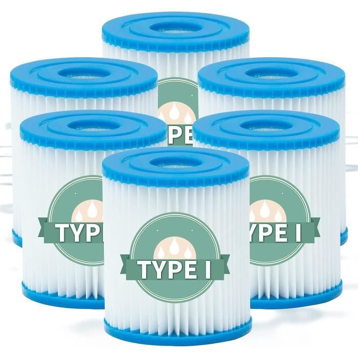 Lot De 6 Cartouches Filtrantes Type D - Compatible Summer Waves, Intex - Pour Piscine/spa, 4.13x3.75 Pouces
