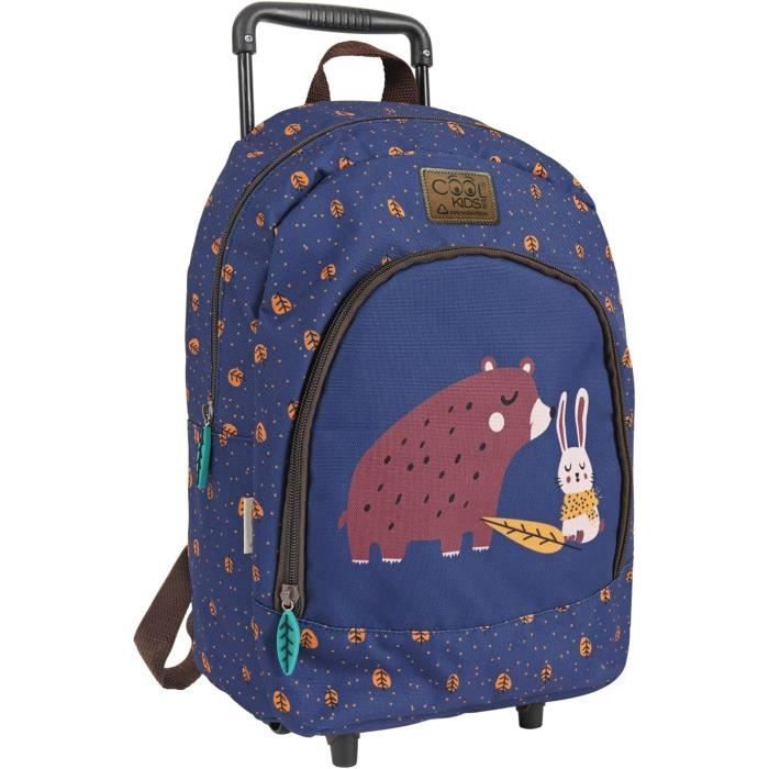 Sac A Dos Enfant Avec Roues Imprim Ours Et Lapin Ecole Maternelle