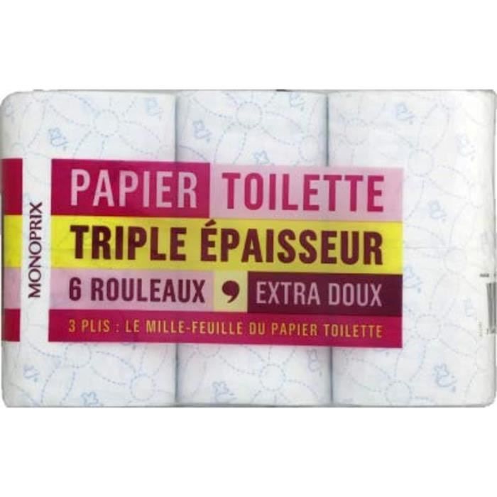 Papier Toilette Triple Épaisseur Les 6 Rouleaux[u22] Cdiscount Au quotidien