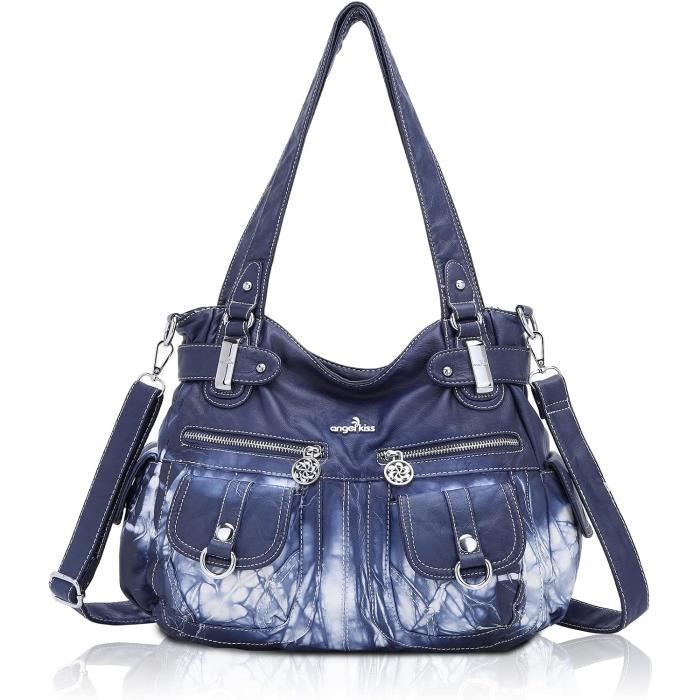 Mabecol Ensemble 3 Sacs Femme – Grand Cabas 48 Cm, Bandoulière Et Pochette, PU, Pour Mère Et Fille, Look Coordonné