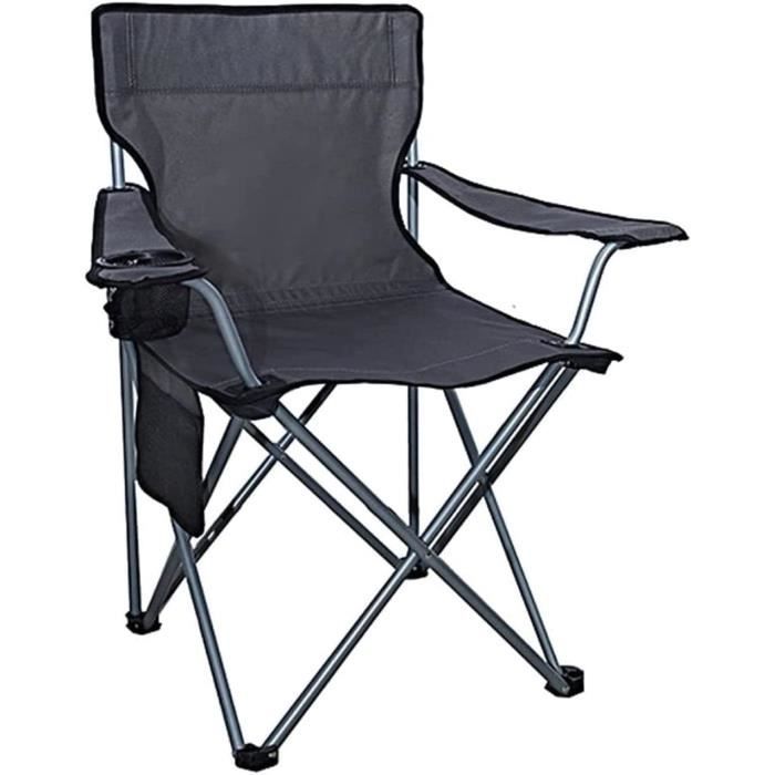 Chaise Pliante VILLEY Pour Camping, Plage, Extérieur - Bleue, Portative, Support 180 Kg