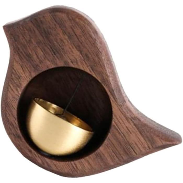 Carillon Éolien En Bois Massif En Forme De C - Sonnette Magnétique Vintage Pour Maison, Porche Et Restaurant