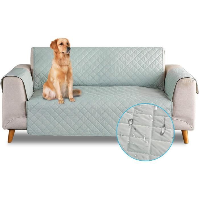 Loiion Protection Canapé Chat, Anti Griffe Chat Canapé, Protege Canape Impermeable, Couvre Canapé 3 Places, Sofa Cover Antidérapante, Couvre Canapé Pour Chiens Chats Animaux, Beige, 340x180cm