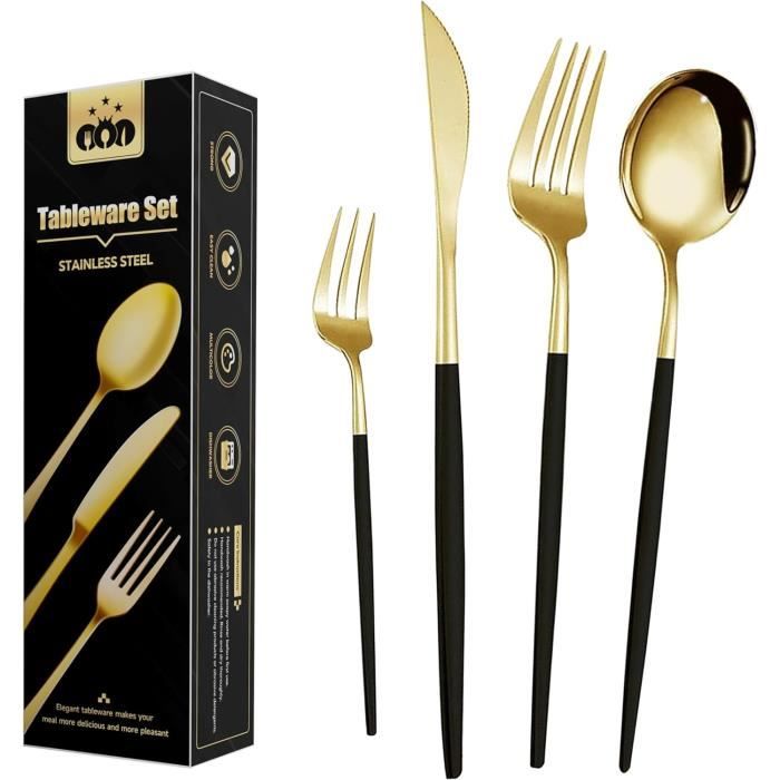 Ménagère Complète 120 Couverts De Table Couleur Or - Marque Decorline, Neuf, Pour Réceptions