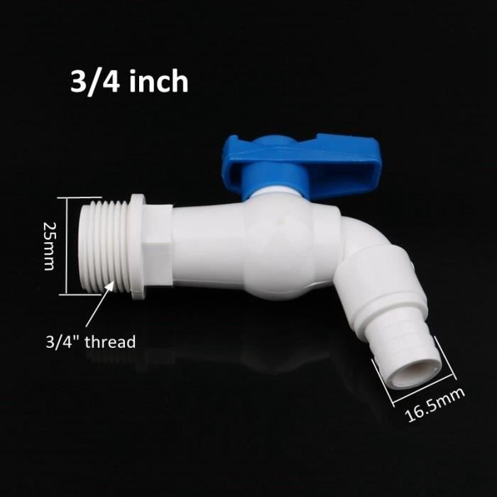 Robinet Fileté Pour Réservoir D'eau 15 à 60 Litres - Bec Verseur Anti-fuite PP - Pour Atelier, Cuisine, Camping-car, Buanderie - 13
