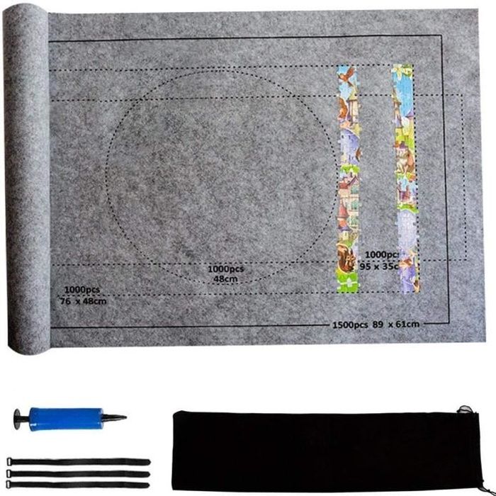 Tapis De Puzzle - Celawork-DE - Noir - Pour 1500 - Tapis En Feutre De
