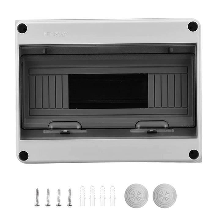 Coffret Electrique Etanche Exterieur 12 Modules Ip65 Plastique Boite Boitier