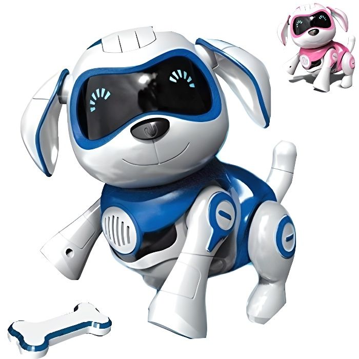 Chien robot, Ce mignon chien robot interactif répond à votre toucher et à  votre voix. Il bouge, s'allume et fait du bruit ! Plutôt cool non ? 🦄