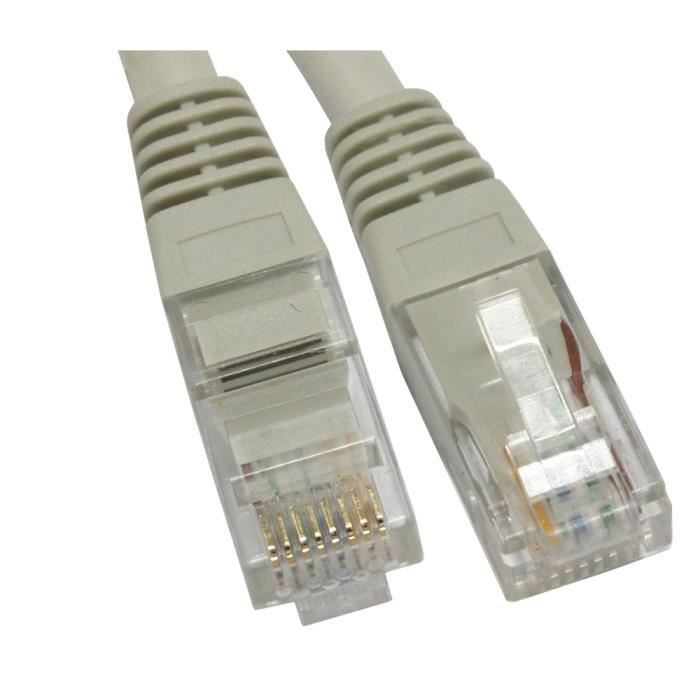 0,5m - gris - 10 pièces - CAT6 Câble Ethernet Set - Câble Réseau RJ45