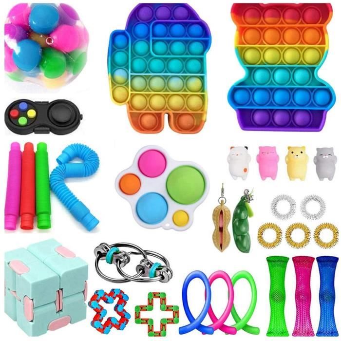 TYXHXTF Pop It Puzzle En Silicone – Jouet Anti-Stress Push Pop Pour Enfants Et Adultes – Cadeau Idéal
