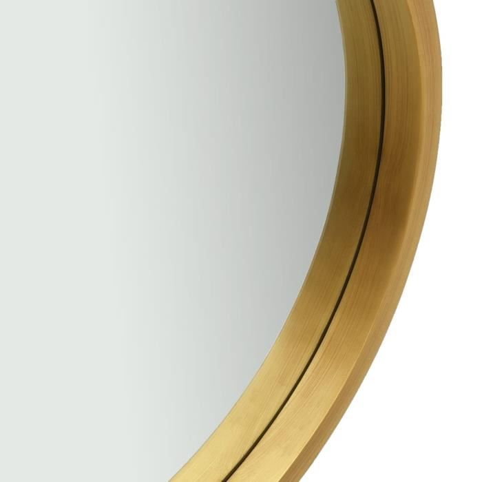 Style Élégance Chic - Miroir mural avec sangle - Miroir pour Salle de bain Salon Chambre 40 cm Doré - 91288