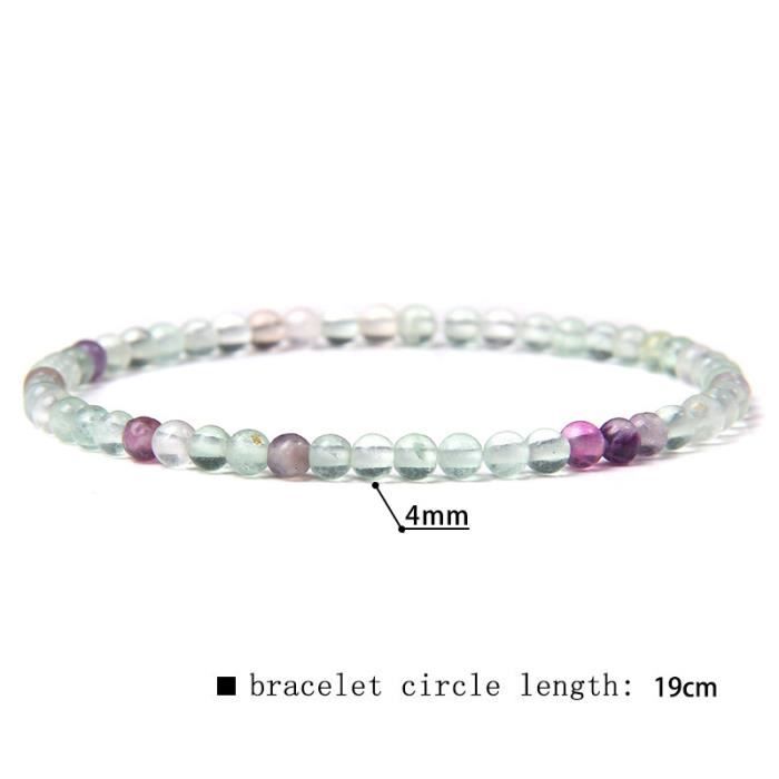 Bracelet En Pierre Fluorite Polie Verte – Perles 8mm, Qualité AA, Bijou Chakra Et Bien-être