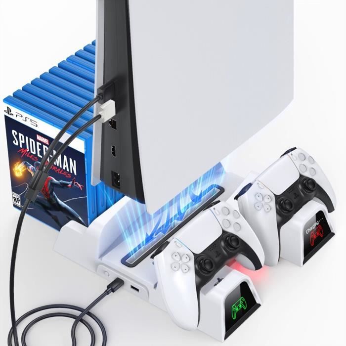 Jeux vidéo,Support Vertical de refroidissement PS5 2 chargeur de