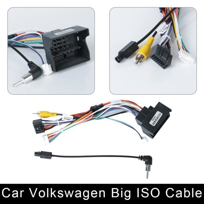 Pour VW Big ISO - Autoradio Android, Câble Iso, 2din, Lecteur Stéréo, Accessoires Pour Voiture, Pour Kia, Suz