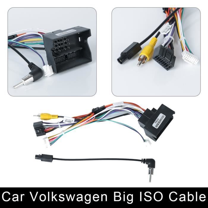 Pour VW Big ISO - Autoradio Android Câble Iso 2din Lecteur Stéréo Accessoires Pour Voiture Pour Kia Suz