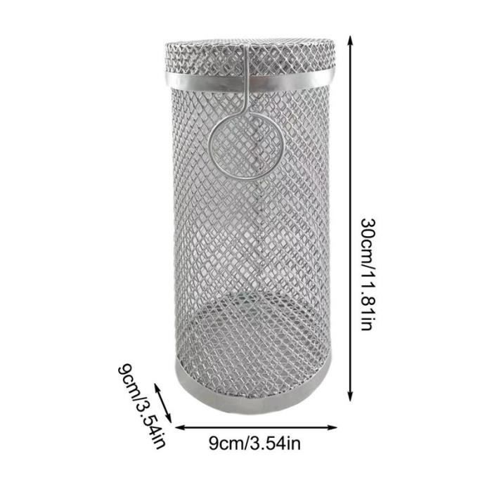 Panier De Barbecue à Roulettes - Grille De Barbecue En Acier Inoxydable