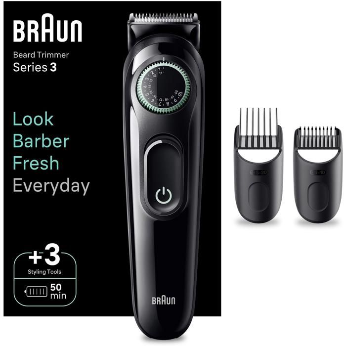 Tondeuse barbe Braun BT3411 - Rechargeable - 40 réglages de longueurs - Lame ultra-affûtée