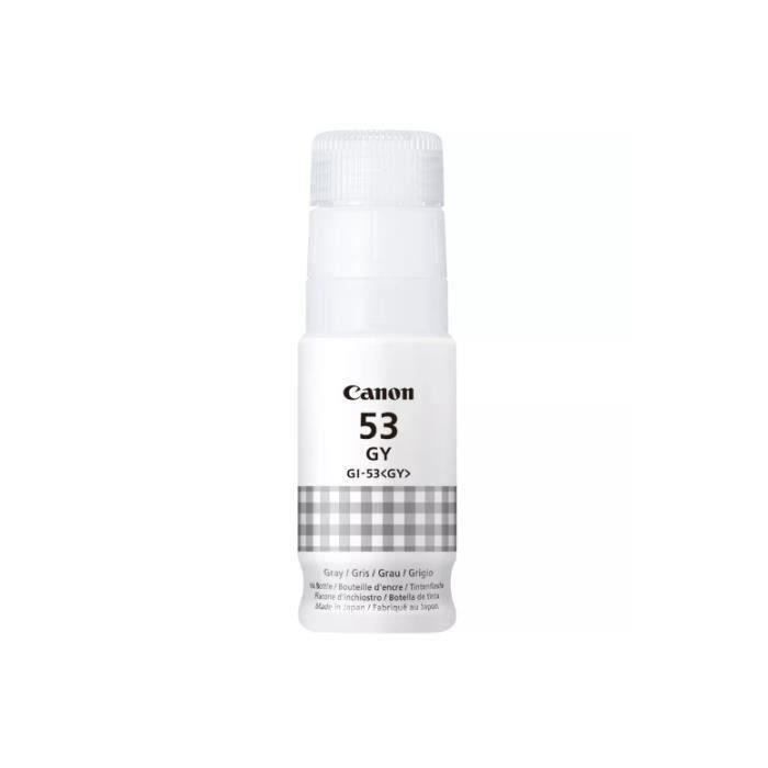 Bouteille dencre – CANON – GI-53GY – Gris – Compatibilité PIXMA G650 et G550 – (4708C001)