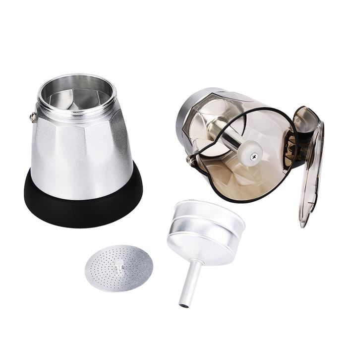Cafetière Italienne Moka Pot En Aluminium – Machine à Expresso Pour Cuisinière – Taille M Ou L