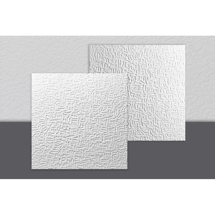 Decosa Dalle de plafond Malaga, polystyrène blanc, 50 x 50 cm - LOT de 8 sachets (= 4m2)