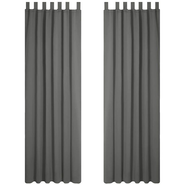 Rideaux Occultants Thermiques Deconovo 132x214 Cm Gris Moderne - Isolant Froid Et Chaud