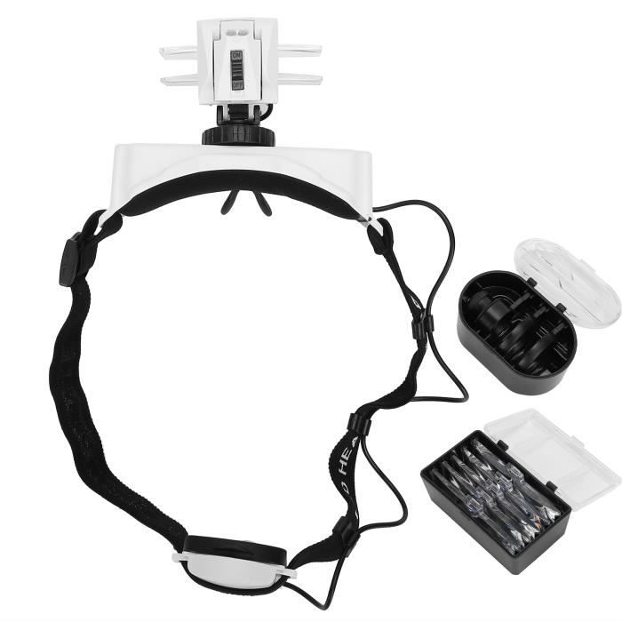 EBTOOLS Loupe à LED montée sur la tête Loupe Serretête Loupe Montée
