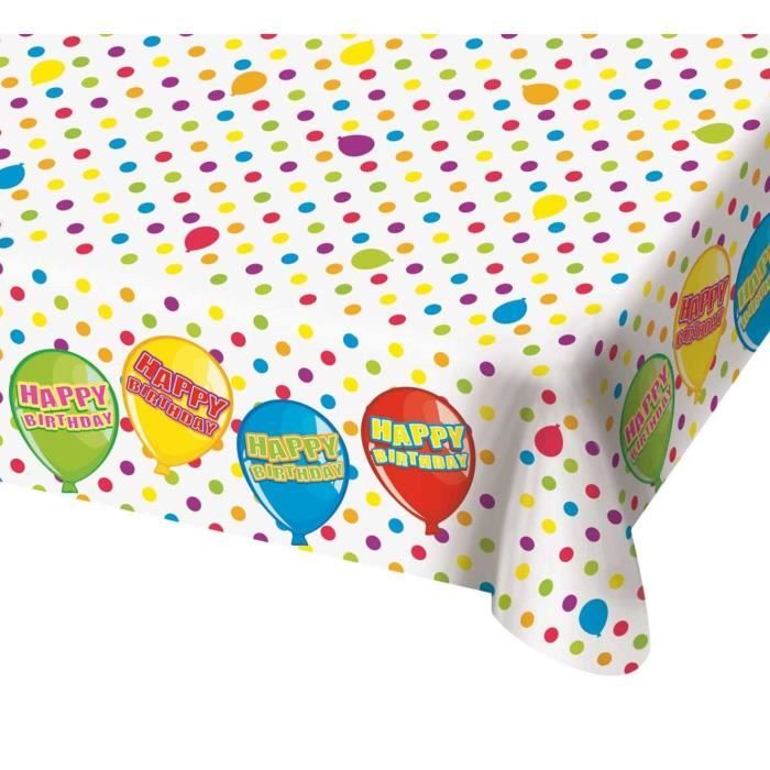 Nappe Anniversaire Enfant Motif Pixels - 137x274 Cm, PVC Imperméable, Facile à Nettoyer, Pour Fille Et Garçon - 3