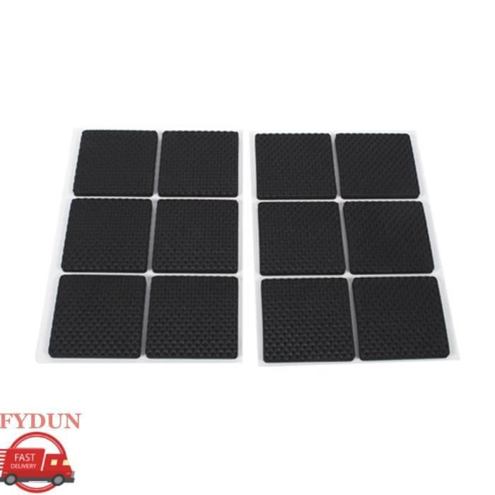 FYDUN 12pcs Patins en caoutchouc autocollants antidérapants pour meubles table chaise