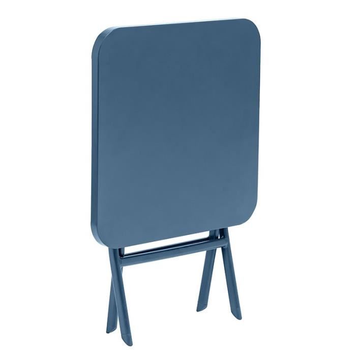 table d'appoint pliante 40x40 greensboro bleu indigo hespéride - bleu indigo