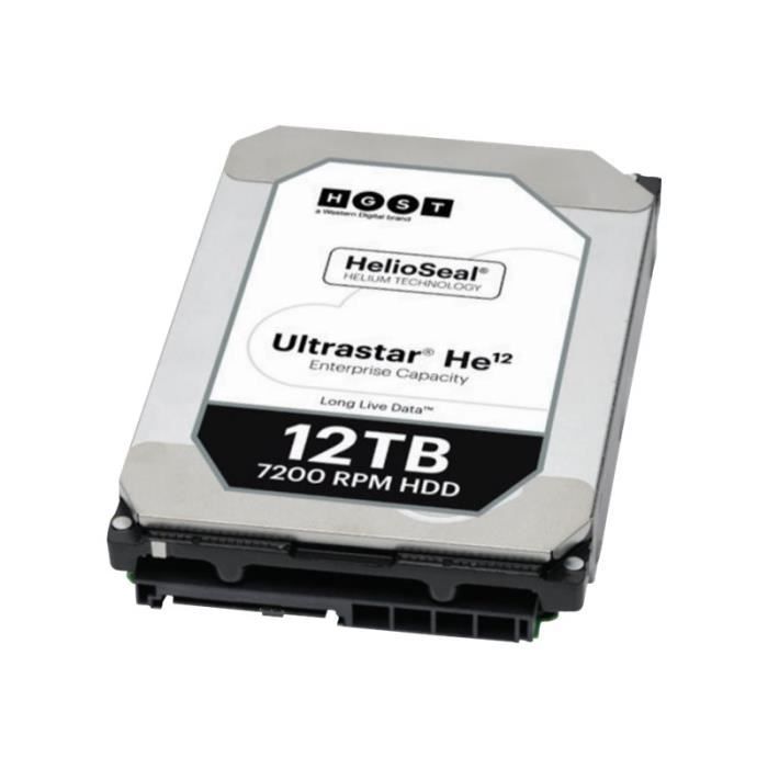 HGST Ultrastar HE12 HUH721212AL4204 Disque dur 12 To interne 3.5 SAS  12Gb-s 7200 tours-min mémoire tampon : 256 Mo - Cdiscount Informatique