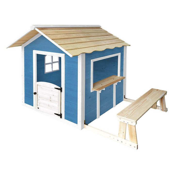Maison de Jeux pour Enfant HOME DELUXE DER GROSSE PALAST >Version: avec banc< Certifié FSC Dimensions: 166 x 138 x 132