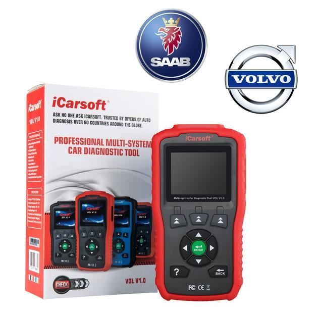 iCarsoft VOL V1.0 - Valise Diagnostic Volvo Saab - Outil Diagnostic Auto Pro - Lecture Défauts - Entretiens