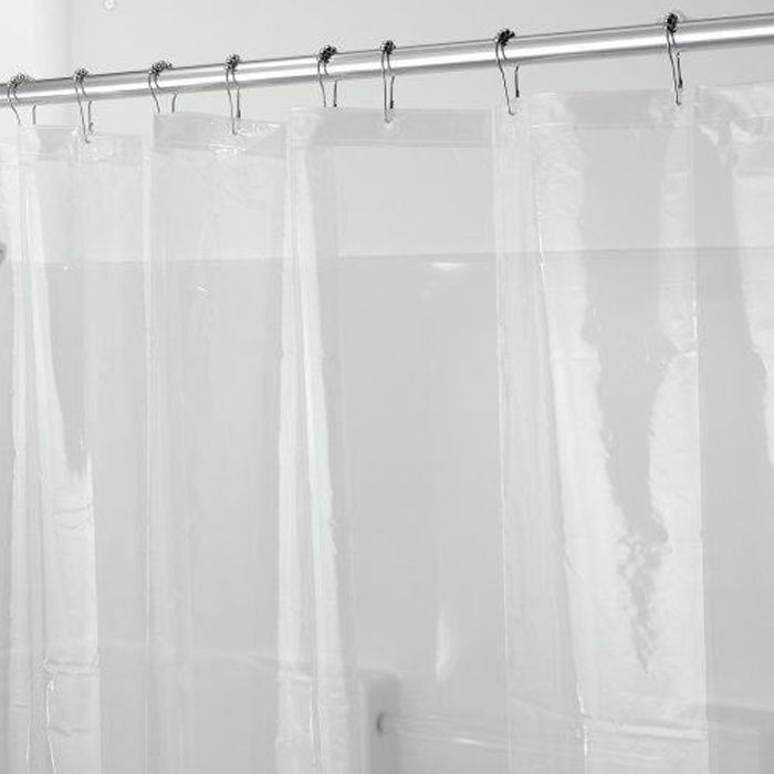 Rideau de douche en plastique, Clear 180 x 200 cm