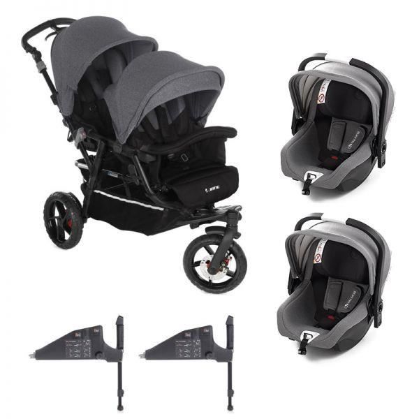poussette double jane powertwin pro avec cosy